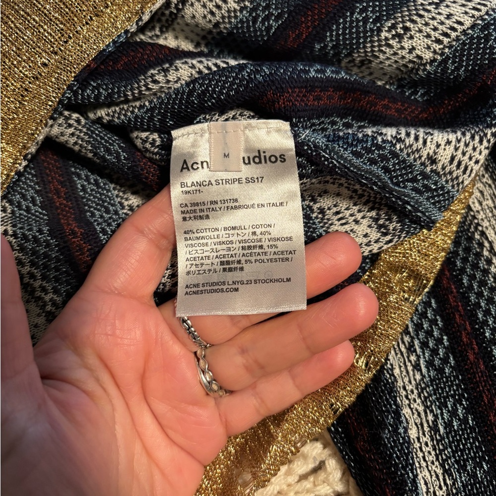 Acne Studios Blanca Striped SS17 Knit Sweater Size Medium - Picture 5 of 11